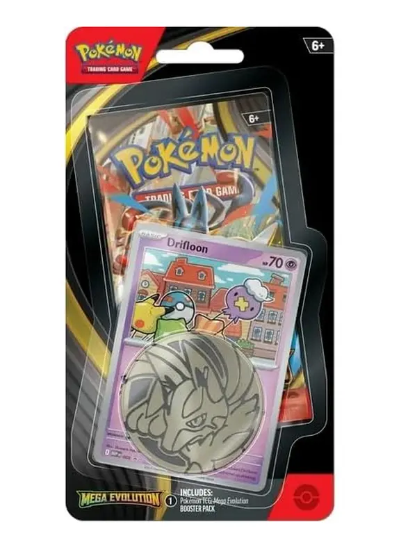 Pokemon Mega Evolution Drifloon Checklane Blister Pack (1 Booster Pack, Drifloon Promo Card & Coin)