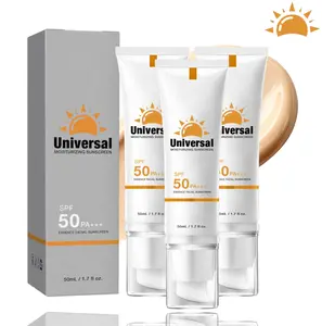 Moisturizing Sunscreen - SPF50 PA+++ Protection, Strong UV Protection, Moisturizing Face, All Skin Types, Moisturizing, Comfortable, Ideal For Beaches And Outdoor Activities.