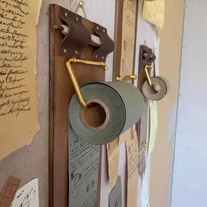 1 Roll Vintage Wooden Notebook - Elegant Retro Stationery, Portable Sticky Note, Tearable Self-Adhesive Blank Notes for Writing, Journaling, Gifts ,Office, School, Home Use - By Spemuo, Journaling Supplies, Decorative Notebook