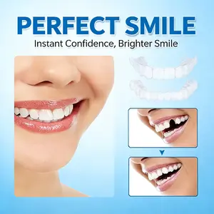 Adjustable Snap-On Temporary [3 Pack]  eneers for Missing Gap Teeth Fit for a Confident Beautiful Smile Reusable Veneers Perfect for Photos   Party Essential