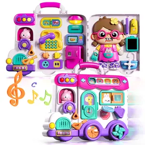 Musical Busy Board Montessori Toys for Toddler 1-3, Early Educational Montessori Toy for 1 2 3 Year Old Boys, Developmental Toy for 12-18 Month Age, Birthday Gifts Toys for 1+ Year Old Boys