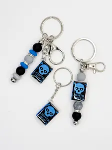 Lights Out Mini Book Keychain – Dark Romance Bookish Charm – Gifts for Readers & Book Lovers – Dark Academia Aesthetic