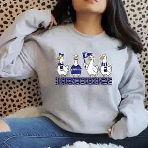 Gildan Kentucky Goose Crewneck Sweatshirt - Gray, Long Sleeve, Casual Style, Available in Various Colors and Sizes