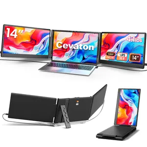 【TikTokShopSpringGlowUp】Dual Laptop Screen Extender, 14" FHD 1080P Portable Monitor for Laptop, Weighing 4.1 lbs, Plug & Play Screen Extender, Auto Adjust Width Dual Monitor for 13.3" - 17" Laptops-Please note the list of incompatible models