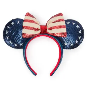 Disney Store Minnie Mouse Americana Sequined Ear Headband