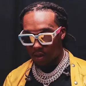 Mr.V Funky Oversized Retro Square Luxury UV400 Unisex Sunglasses with 56mm Lens Width & Black Gold Coated Frames for Superior Protection