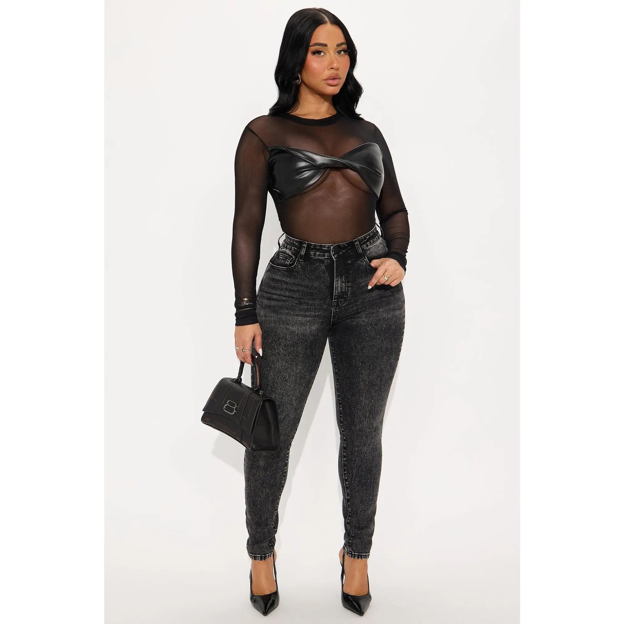 San Diego Sculpting High Rise Stretch Skinny Jeans - Black