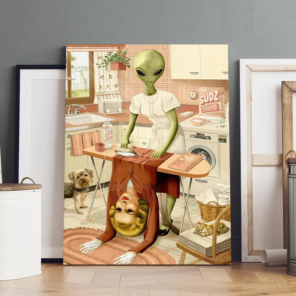 Alien & Human Skin Camouflage Pattern Wooden Framed Canvas Painting, Modern Art, Modern Home Decoration, Aesthetic Wall Decor, Fashion Poster, Art Prints, Living Room Bedroom Wall Decoration, Above Bed Wall Decor, Hallway Office, Art Work For Wall Decor