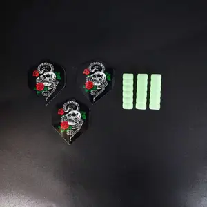 Dart Accessories Set, 3pcs Dart Fins and 3pcs Silicone Protective Covers, Essential Dart Practice Kit, Durable and Reliable Design