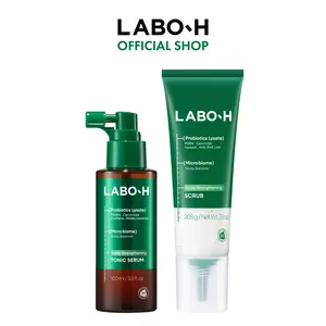 LABO-H Scalp Detox Duo | AHA BHA Scaler and Minus 5.5 Celsius Cooling Tonic | Pre and Post Scalp Refresh Set | Korean Haircare
