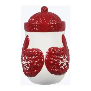 Young's Inc. Ceramic Snowman Mitt Treat Jar