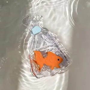 Creative Fashion New Transparent Goldfish Hair Clips, Anti-Slip Clip, Daily Vacation Versatile, Shark Fin Clip, Beach Ocean Style