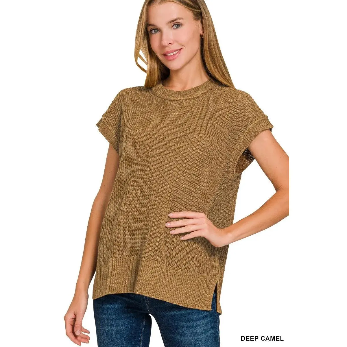 Zenana Oversized Crew Neck Sweater