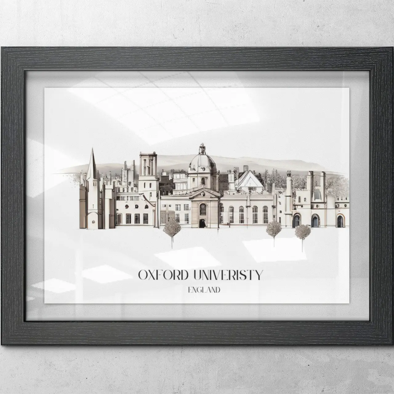 Oxford University Poster Decor Print Room Prop Ornaments Decoration Wall Artistic Photo