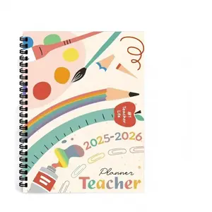 Teacher Planning Notebook A5-2026, Course Planning Book, Color Coiled Ring Bound, Loose Leaf Notebooks, Ideal for Educators