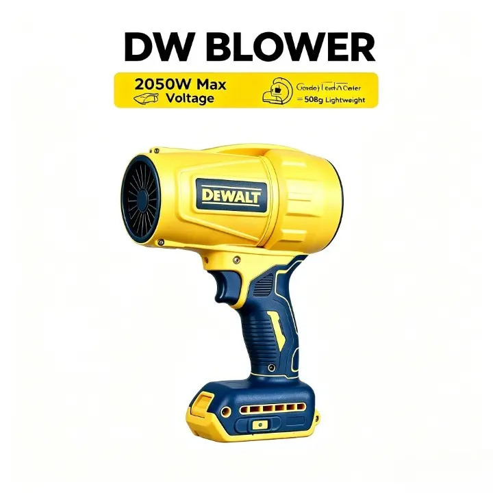 DW 21V Cordless Blower, 1050W Max Powerful Air Blower, 508g Lightweight Handheld Dust Leaf Blower With Battery And Charger For Construction, Workshop, Garden Cleaning