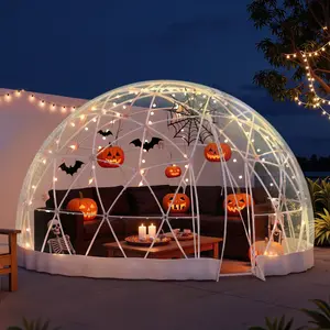 AMERLIFE Garden Igloo Dome Tent, PVC Transparent Cover, Quick Connect Plug Installation, Waterproof Outdoor Dome for Winter, Bubble Tent for Patio, Backyard, Party, Wedding