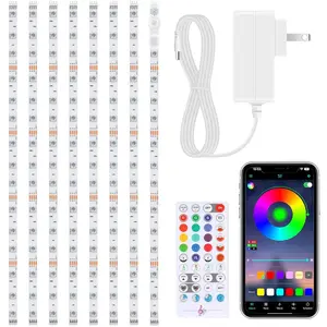 8-Piece Motion Sensor RGB Under Cabinet Light Kit, App and Remote Controlled LED Light Strip, Music Sync Color Changing LED Light Strip with Power Adapter for Cabinets, Counters, Shelves, Bookcases (400cm/156in) kitchencabinet lighting