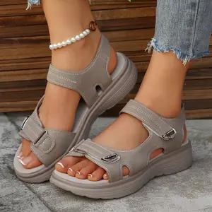 Womens Sporty Style Flat Sandals Open Toe Walking Comfy Casual Low Wedge Summer Shoes Springfresh