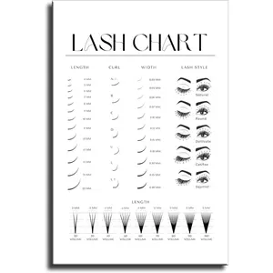 Generic Lash Chart Poster Canvas Wall Art Living Room Bedroom Room Decor Prints Home Office Decor (8x12inch-No Framed)