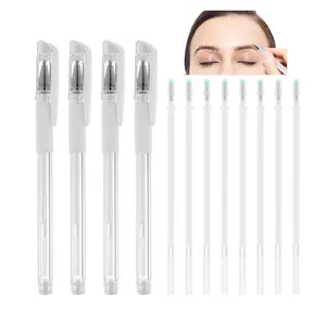 Eyebrow Mapping Pen Microblading Eyebrow Pen Microblading Pen Pen Eyebrow Makeup Position Mapping Mark Tools for Eyebrow Lip Artists Marking Pen (4 pens + 8 replacement refills)