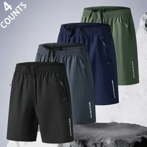 Casual Sporty Mens Apparel Relaxed Fit Everyday Shorts With Elastic Drawstring Waist And Side Pockets Versatile Sportswear For Daily Commute And Light Activities