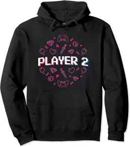 Player 2 Gaming Couple Matching Video Game Nerd Geek Gamer Pullover Hoodie - Christiang Shop 37B09J47V5J9