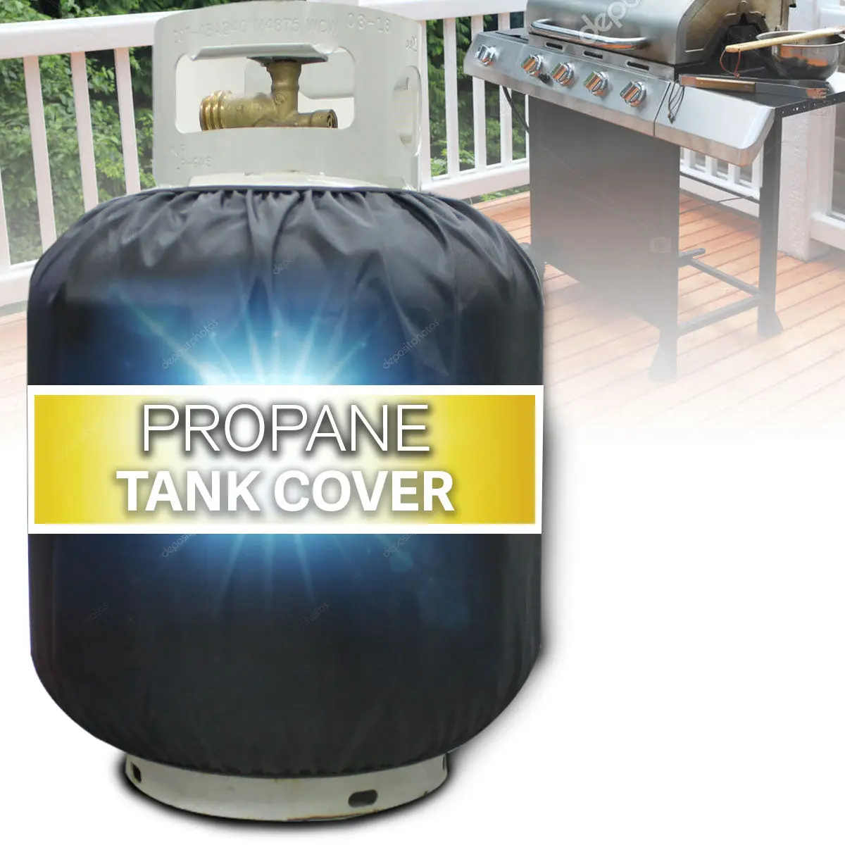 20 lb Propane Tank Cover - Protective  Travel Trailer, RV, and Outdoor Use – Durable Weatherproof Gas Tank Cover