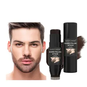 Two-In-One Mustache Filling Pen with Brush, Waterproof Sweatproof Hairline Powder Stick, Daily Beard and Hair Care