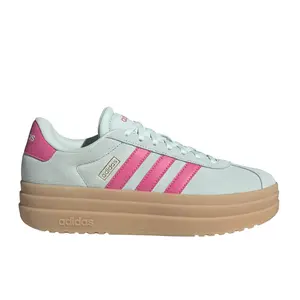 adidas Womens Vl Court Bold Lace Up Sneakers Shoes Casual - Blue