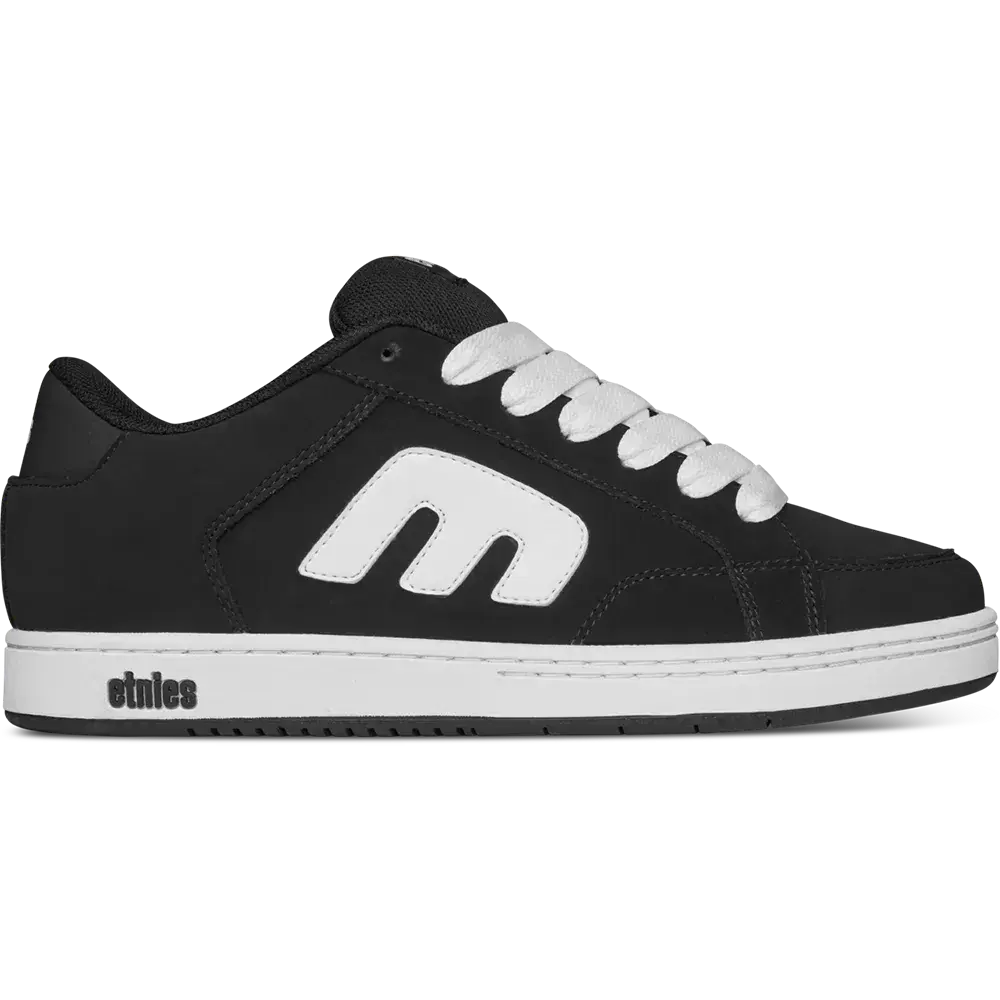etnies Kingpin 2K Black/White Skate Shoes – 2000s Chunky Heritage Reissue  Sneakers, Padded Tongue, Durable and Wide Fit.