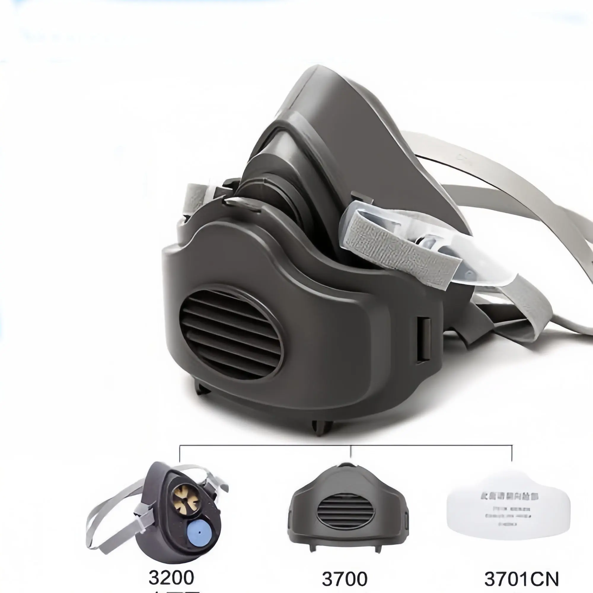 3200 Safety Half Mask Respirator for Protection, Spray Painting Mask, Dustproof Half Mask, Polished Design, Ideal for Industrial Use, Dustproof Gasproof Mask, Protective Mask, Safety Gear