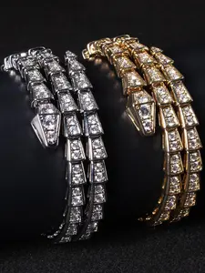 Snake Skin Design Bracelet, Fashionable Jewelry for Women & Girls, Trendy All-match & Exquisite Jewelry for Birthday Gift, Trendy Jewellery Accessories