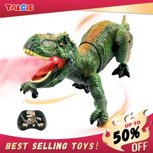 Remote Control Dinosaur Animal Toy, Spinosaurus and T-rex, swift movement & water spray, gift for boys