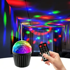 Striped Magic Ball LED Light, Multicolor Stage Lights, Ktv Bar Sound Control Flashing Atmosphere Stage Lamp, Party Decor Lighting
