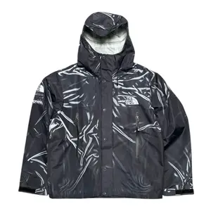 Men's Supreme x The North Face Printed Taped-Seam Shell Trompe L'oeil Jacket, Black Menswear Tops Coats