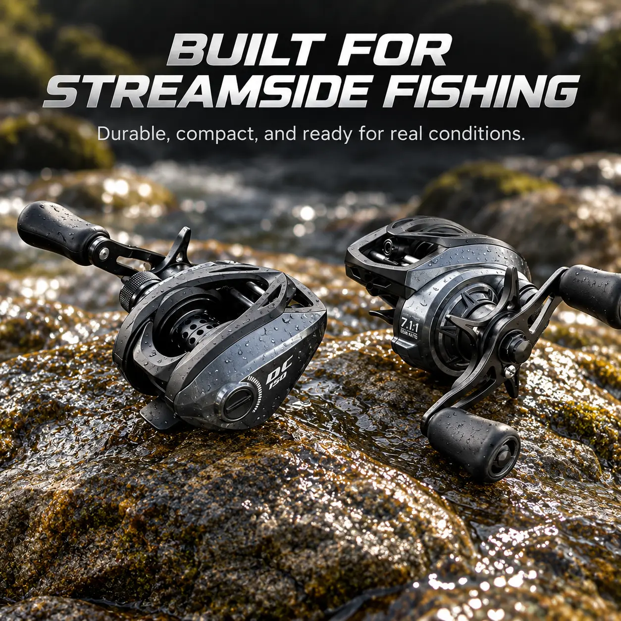 Baitcasting Reel, Smart Electronic Anti-Backlash Brake, 7.1:1 High Speed, 11LB Max Drag, 166g Lightweight Long Cast Fishing Reel for Beginners, Freshwater & Saltwater boating gear ratio baitcaster