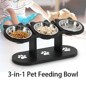 Multi-Layer Elevated Cat Feeder with Pet Food and Water Bowls, Includes 3 Stands, Easy-to-Assemble and Portable Design, Ideal for Multiple Cats tiktokshopspringglowup SummerVibes petlovers