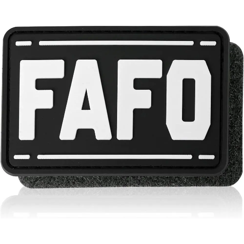 FAFO Pattern Applique Patch, Funny Tactical Patch, Military Morale Hook and Loop Patch for Backpacks, Dog Harnesses, Army Vests, Hats, Helmets
