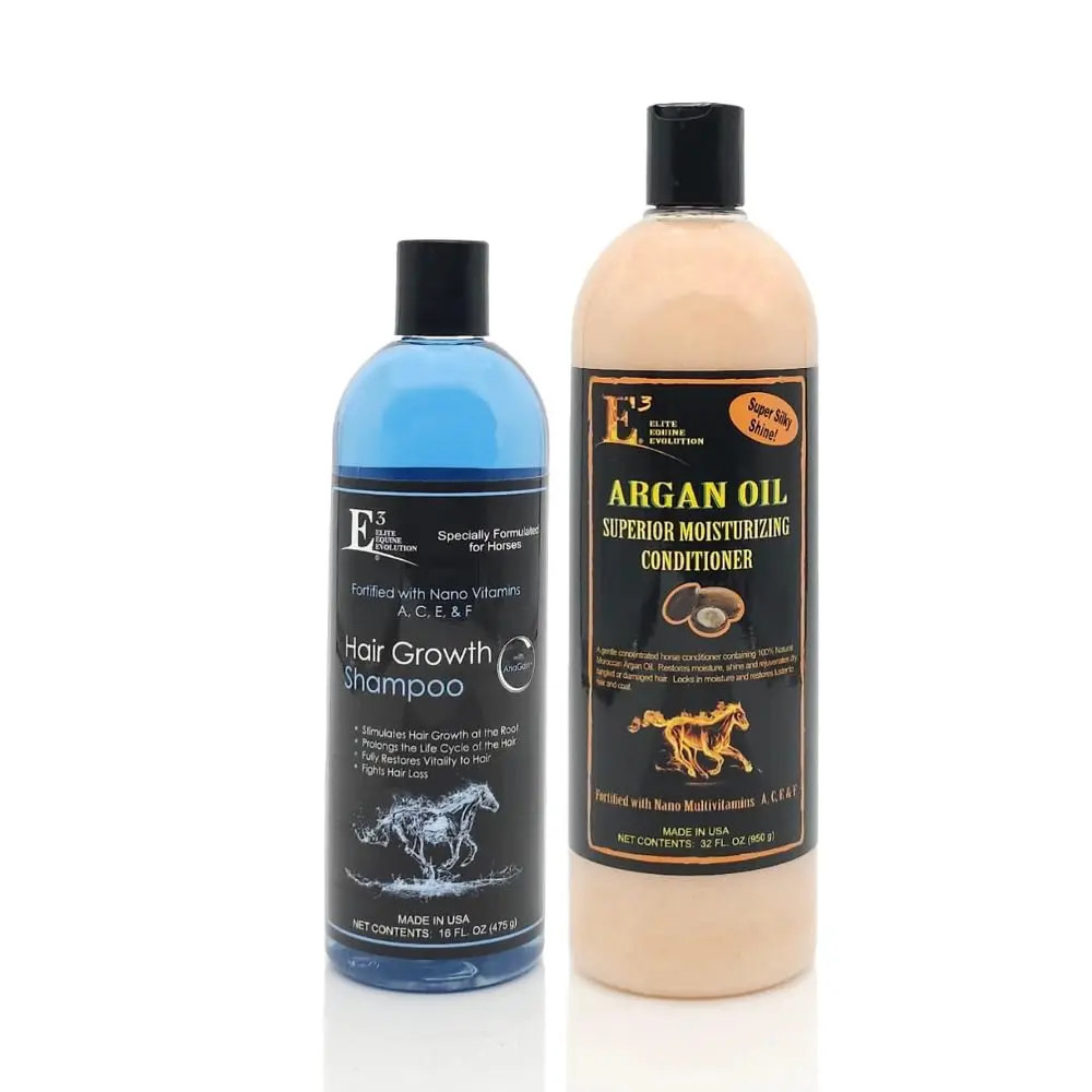E3 Hair Growth Shampoo 16oz and E3 Argan Oil Conditioner 32oz