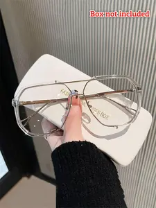 Simple Anti-blue Light Square Frame Eyeglasses, Basic Fashion Eyeglasses for Women & Men, Fashion Eyeglasses for Work, Daily Clothing Decor, Fashionable Frames Glasses