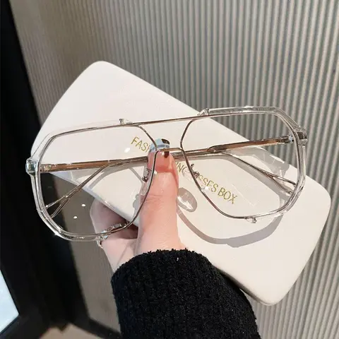 Simple Anti-blue Light Square Frame Eyeglasses, Basic Fashion Eyeglasses for Women & Men, Fashion Eyeglasses for Work, Daily Clothing Decor, Fashionable Frames Glasses