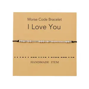 I Love You Morse Code Bracelet