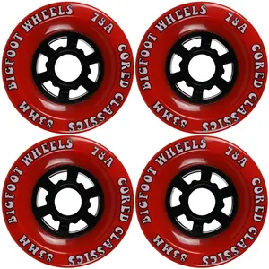 Bigfoot Longboard Wheels - 83mm 78a Cored Classics Red