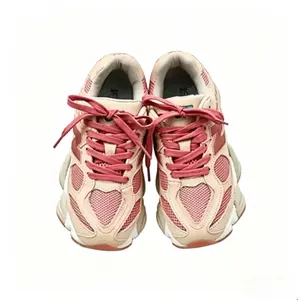 Unisex Mesh & Suede Chunky Sneakers  Anti-Slip Breathable Athletic Shoes for Running, Daily & Travel