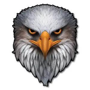Reflective Eyes Eagle Decal – Patriotic USA Flag Vinyl Sticker for Trucks, Cars, Coolers, Laptops – Waterproof & Fade-Resistant