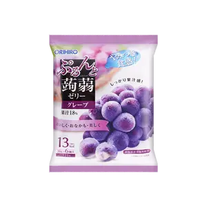 ORIHIRO Low Calorie High Fiber Konjac Jelly Purple Grape Flavor 6 Pack 120g
