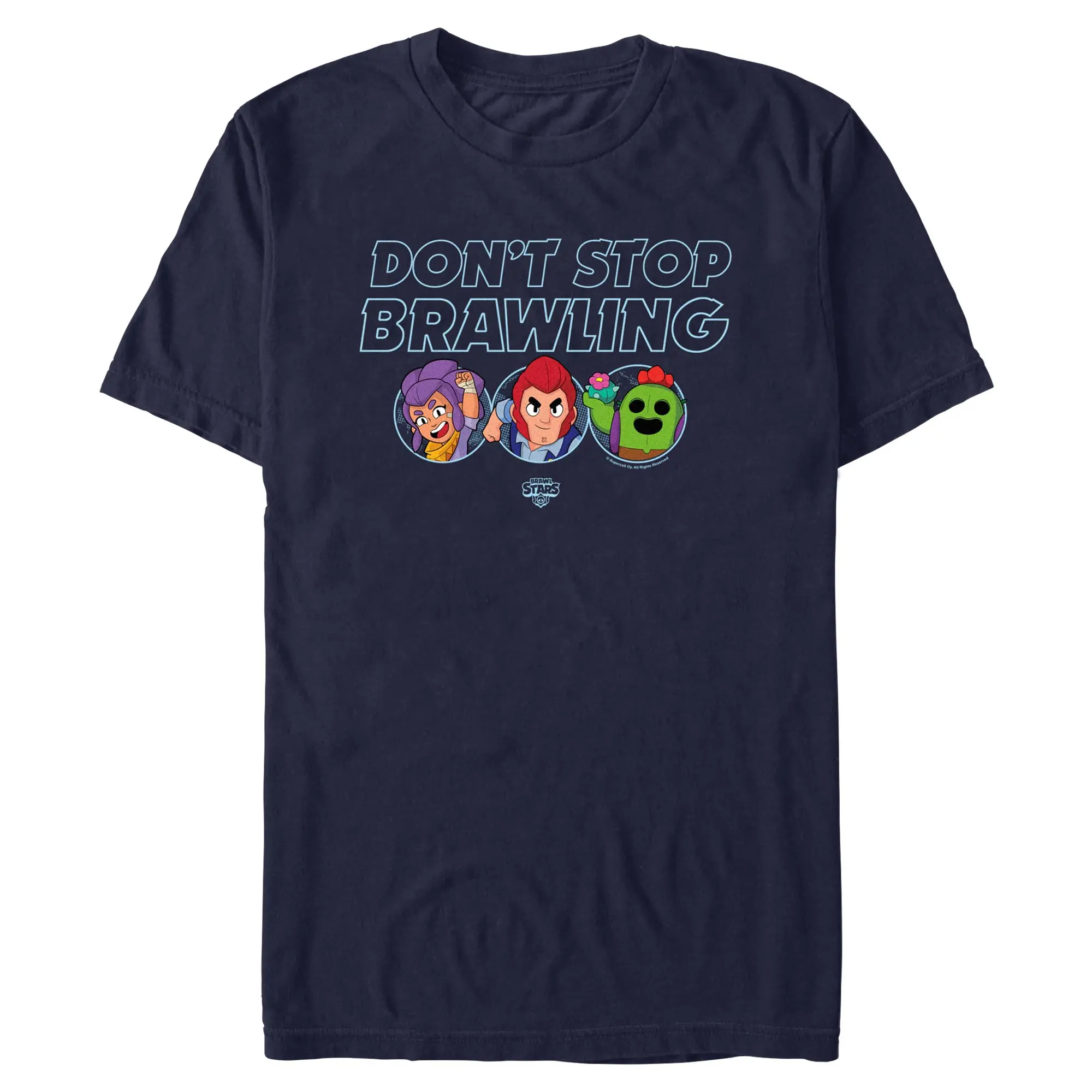 Mens Brawl Stars Don't Stop Brawling Characters T Shirt