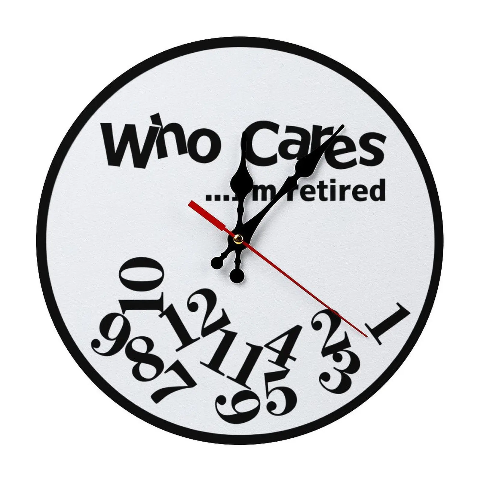 10-12 Inch DIY Funny Retirement Wall Clock, Easy-Assemble Novelty Clock with Silent Movement, Humorous Home & Room Decor for Office Man Cave, Analog Clock
