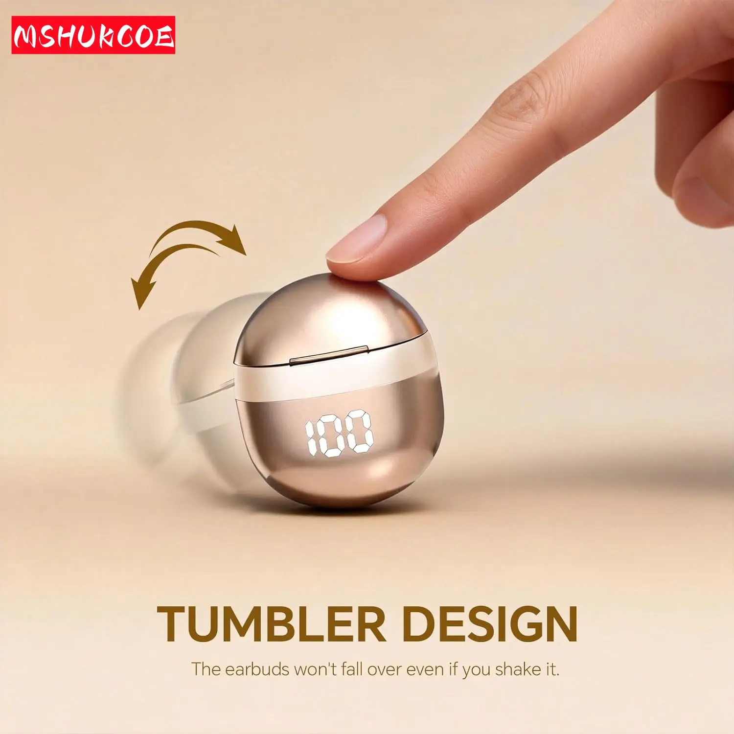 Invisible mini wireless Bluetooth sleep earbuds, comfortable in-ear fit, bass sound, physical noise reduction, suitable for classes, side sleeping, and workouts hifi music earphone long wear touch operation